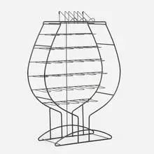 Frederic Weinberg, Wine glass-form bottle rack, c. 1980, enameled iron
