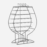Frederic Weinberg, Wine glass-form bottle rack, c. 1980, enameled iron