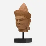Khmer Style, Head of Vishnu, carved stone
