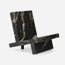 Contemporary, Lounge chair, c. 2010, marble, wood