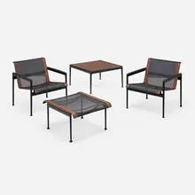 Richard Schultz, 1966 patio set, lacquered aluminum and steel, nylon, vinyl
