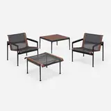 Richard Schultz, 1966 patio set, lacquered aluminum and steel, nylon, vinyl