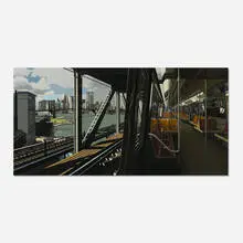Richard Estes, D Train, 1988, screenprint on three laminated sheets of custom-made German museum board