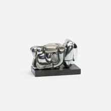 Miguel Ortiz Berrocal, Mini Maria, 1968-1969, nickel-plated Zamak, moonstone, acrylic