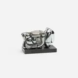 Miguel Ortiz Berrocal, Mini Maria, 1968-1969, nickel-plated Zamak, moonstone, acrylic