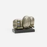 Miguel Ortiz Berrocal, Mini Zoraida, 1969-1970, nickel-plated zamak, brass ring with moonstone, acrylic