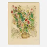 Marc Chagall, Roses and Mimosa, 1975, lithograph on Arches paper