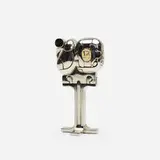 Miguel Ortiz Berrocal, Cristina, 1969-1970, nickel-plated zamak, enameled brass ring