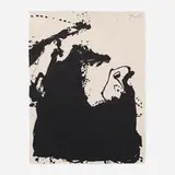 Monster by Robert Motherwell, 1975, lithograph on speckled gray HMP handmade paper, sold Jun 2016