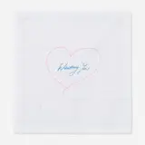 Tracey Emin, Wanting You, 2014, embroidered linen handkerchief