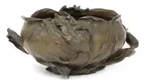Frédéric Debon, Frédéric Debon (French, 1897, an Art Nouveau cast bronze leaf vase
