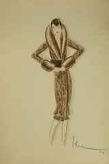 Untitled by John Guida, 1897, watercolour paper size 69.5 x 51.5cm, sold Sep 2020