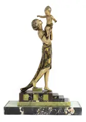 Uriano, Uriano ('Ugo Cipriani') (Italian, 1887, on a marble onyx plinth