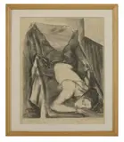 Eugene C. Fitsch, Untitled, 1892, a 1928 Art Deco circus dancer Lithograph
