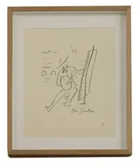 Untitled by Jean Cocteau, 1889, 1889-1963) Study of a Painter Plein Air Lithograph, sold Sep 2020