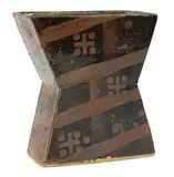 John Maltby, John Maltby (b.1936), a glazed stoneware wedge-shaped vase