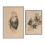 William Gropper, two works on paper including (i) Lawyers, mixed media on fibrous paper