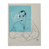Al Hirschfeld, "Trygve Lie," United Nations, Secretary-General 1946-