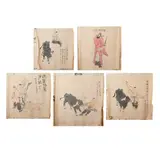 Fan Zeng, Untitled, Ink and color on paper, each