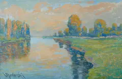 Vaclav Radimsky, Sunset Landscape, circa 1910, oil on canvas, (approximate dimensions -