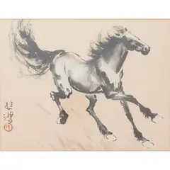 Xu Beihong, Horse, Ink and color on paper