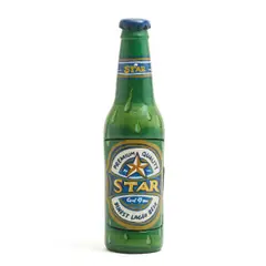Paa Joe, Star Lager Beer, oil paint on wood, (approximate dimensions - overall: 11-1/2 H x 2-7/8 W x 2-7/8 D inches)