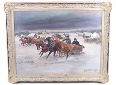 Untitled by A Scheloumoff, oil, offered Jan 2021