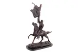 Untitled by Buffalo Signal, bronze statue by frederic remington, offered Jan 2021