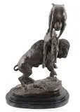 Untitled by Buffalo Horse, bronze statue by frederic remington, offered Jan 2021