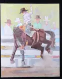 Untitled by Bucking Bronco, oil painting on canvas, offered Jan 2021