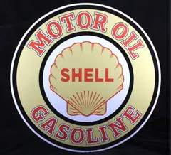 Untitled by Shell Motor, oil gasoline reproduction sign, offered Jan 2021