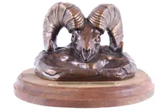 Banff Bighorn by C.A. Beil, bronze, offered Oct 2020