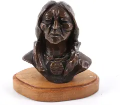 Untitled by Gordon Monroe, bronze bust, offered Oct 2020