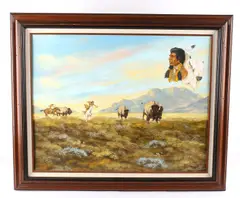 Untitled by Ron Reme, oil painting 1987, offered Oct 2020