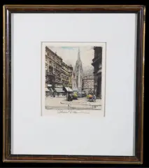 Untitled by Austrian City Street, etching, offered Oct 2020