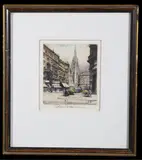 Untitled by Austrian City Street, etching, offered Oct 2020