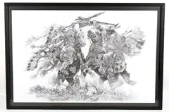 Untitled by Linda-Bill O'Neill, lithograph broken treaties, offered Jul 2019