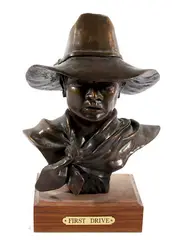 Untitled by First Drive, bronze bust by roger kruckenberg, offered Jul 2019