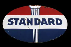 Untitled by Standard, oil company large metal advertising sign, offered Jul 2019