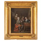 Jan Baptist Lambrechts, Scena d'interno con figure ad un tavolo