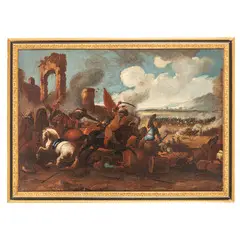 Battaglia tra cavallerie turche e cristiane by Ilario Spolverini, oil on canvas, offered Dec 2025