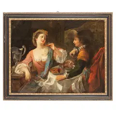 François Eisen, Scena galante, oil on canvas