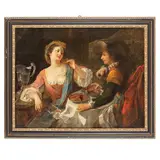 François Eisen, Scena galante, oil on canvas