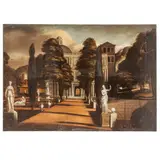 Samuel van Hoogstraten, Veduta di giardino con palazzo sullo sfondo, oil on canvas