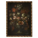 Margherita Caffi, Coppia di vasi con fiori, oil on canvas