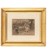 Francesco Paolo Michetti, Tocco di Casauria, 1851 - Francavilla al Mare, 1929 / Giovani pastorelli della zona di Chieti / Firmato Michetti F e datato 95 in basso a destra