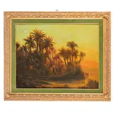 George Edwards Hering, Londra, 1805 - 1879 / Oasi nel deserto / Firmato G E Hering in basso a destra, oil on canvas