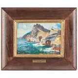 Porto Maurizio, 1860 - Genova, 1935 / Veduta di Porto Venere by Gerolamo Varese, oil on canvas applicato on cardboard, offered Dec 2025