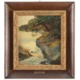 Porto Maurizio, 1860 - Genova, 1935 / Scogliera by Gerolamo Varese, oil on cardboard, offered Dec 2025