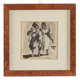 Aurelio Craffonara, Gallarate, 1875 - Genova, 1945 / Studio di figure / Firmato Craffonara in basso a destra, ink on paper